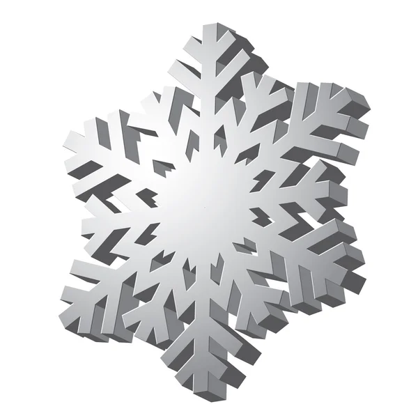 Copo de nieve decorativo. Ilustración vectorial . — Archivo Imágenes Vectoriales