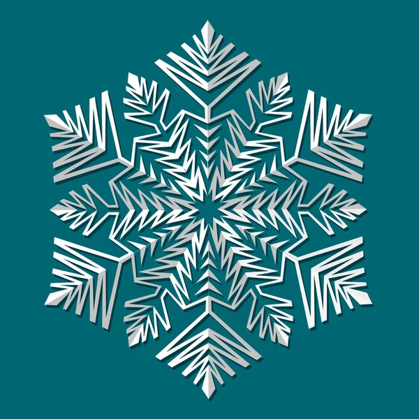 Flocon de neige décoratif. Illustration vectorielle . — Image vectorielle