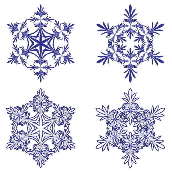 Snöflingor. vektor illustration. sömlös. — Stock vektor