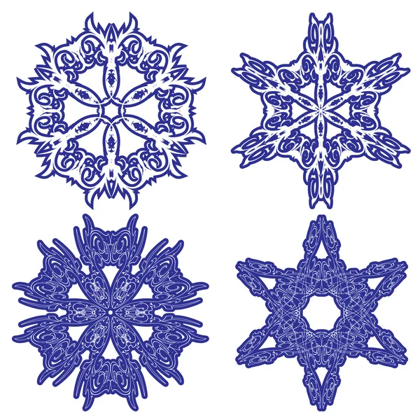 Snöflingor. vektor illustration. sömlös. — Stock vektor