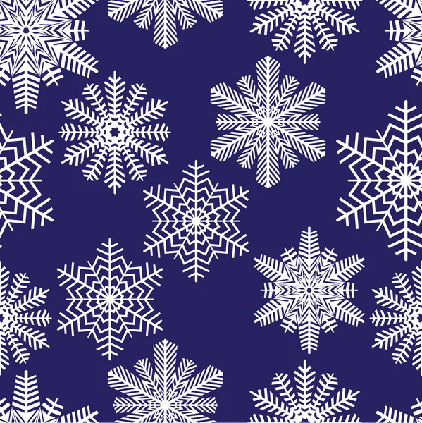 Des flocons de neige. Illustration vectorielle. Sans couture . — Image vectorielle