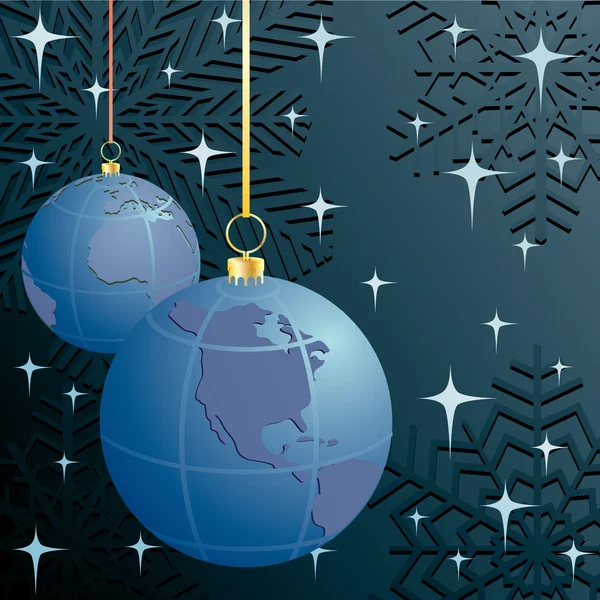 Noël. La Terre. Illustration vectorielle . — Image vectorielle