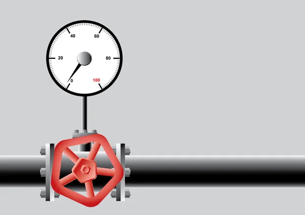 Apparaat van de druk van gas. vector. — Stockvector