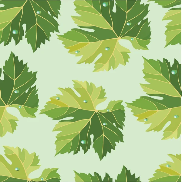 포도 나무에서 배경 나뭇잎. 완벽 한 패턴입니다. 벡터. — 스톡 벡터