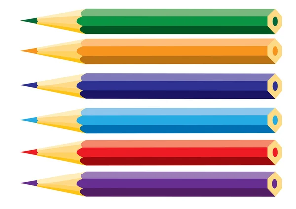 Crayones. Artículos de papelería . — Vector de stock