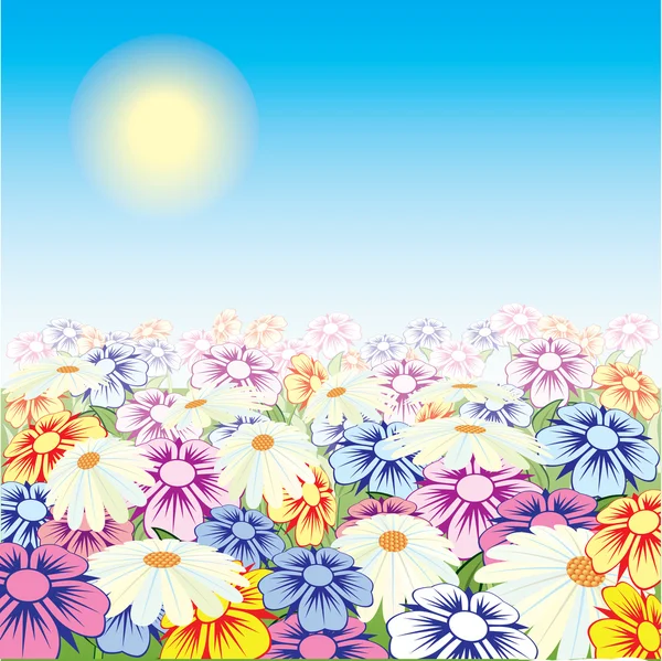 Decorativo sfondo floreale. Illustrazione vettoriale . — Vettoriale Stock