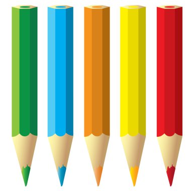 Crayons. Stationeries. clipart