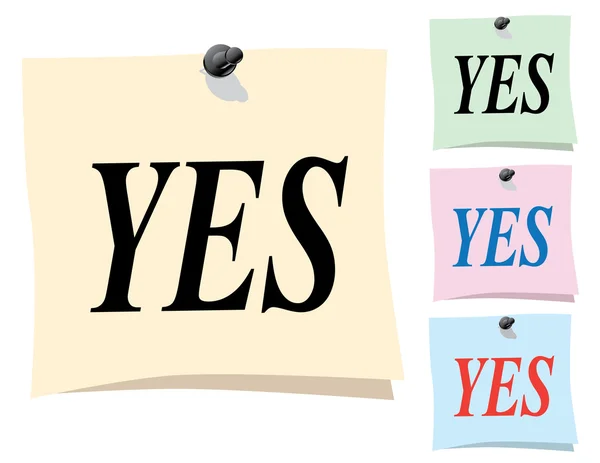 Sticker. Yes — Stock Vector