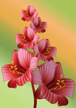 Decorative flower background. Vector illustration. clipart