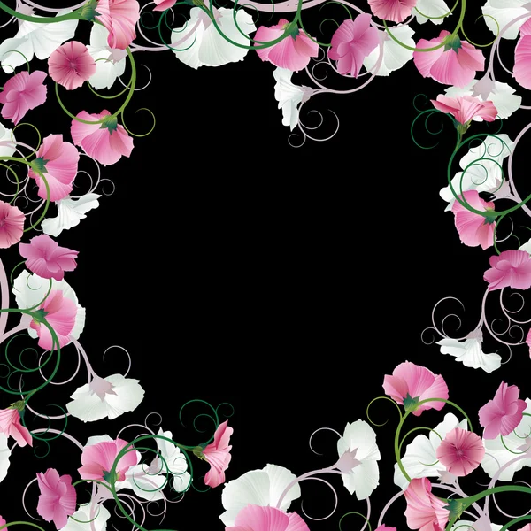 Fond de fleur décoratif. Illustration vectorielle . — Image vectorielle