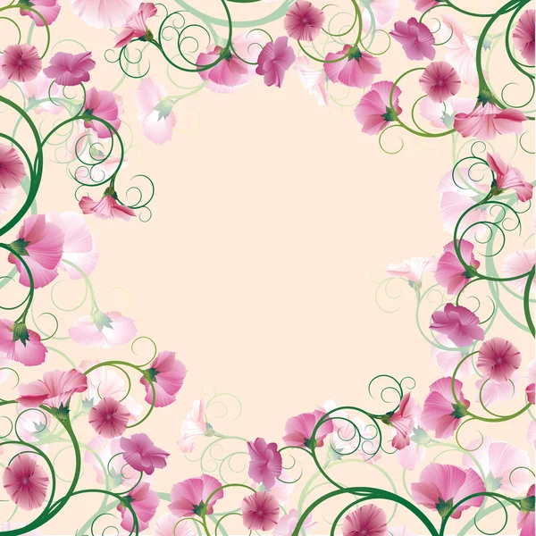 Fond de fleur décoratif. Illustration vectorielle . — Image vectorielle