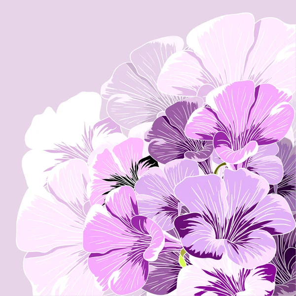 装飾的な花の背景。ベクトル イラスト. — ストックベクタ