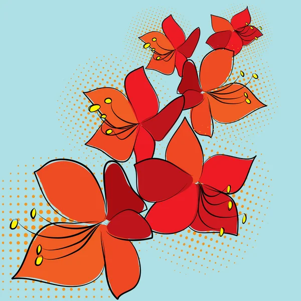 Dekorativ blomma bakgrund. vektor illustration. — Stock vektor