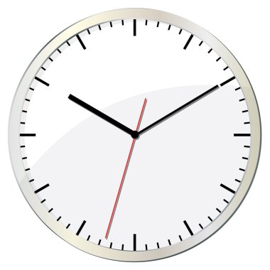 Wall clock. Vector illustration. clipart