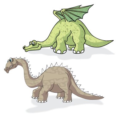 Brontosaurus. vektör çizim.