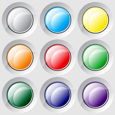 varicolored düğmeleri. vektör.