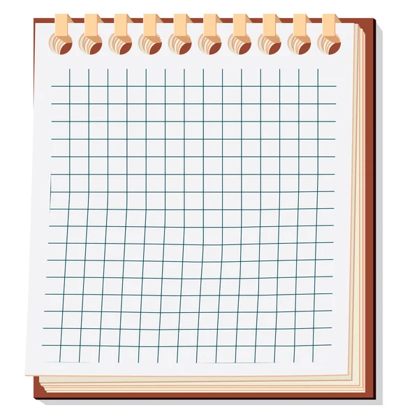 Cuaderno de notas. Ilustración vectorial . — Archivo Imágenes Vectoriales