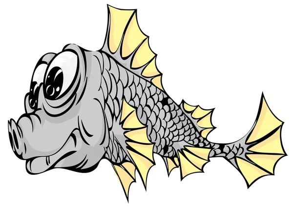 Um peixe pequeno. Ilustração vetorial . — Vetor de Stock