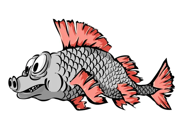 Ένα μικρό ψάρι. εικονογράφηση φορέας. — Διανυσματικό Αρχείο
