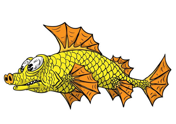 Ένα μικρό ψάρι. εικονογράφηση φορέας. — Διανυσματικό Αρχείο