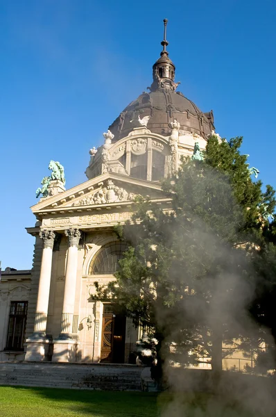 Bad szechenyi med ånga — Stockfoto