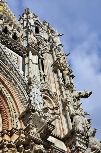 De levende gevel van de kathedraal van siena — Stockfoto
