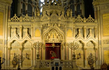 Altar of synagogue in Szeged clipart