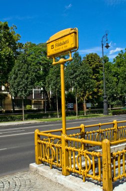 The entry of the old subway in Budapest clipart