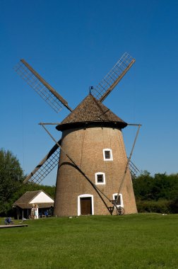 Old windmill in Opusztaszer, Hungary clipart