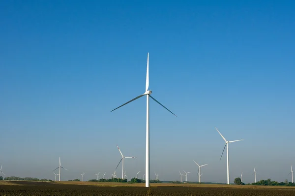 Landschap en wind turbines — Stockfoto