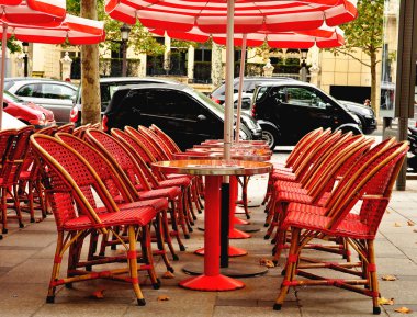 Cafe terrace in Paris clipart