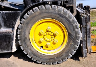 Tire of a forklift truck clipart