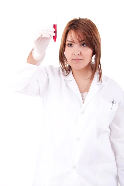 Female medical or scientific researcher — Stock Photo, Image