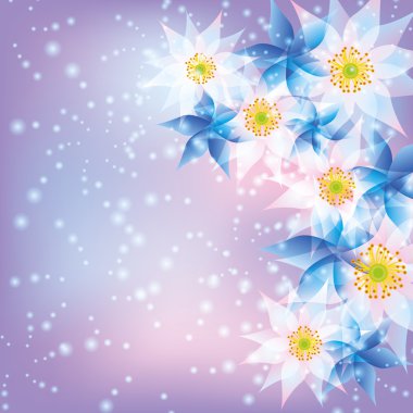 Abstract background with flowers vector clipart