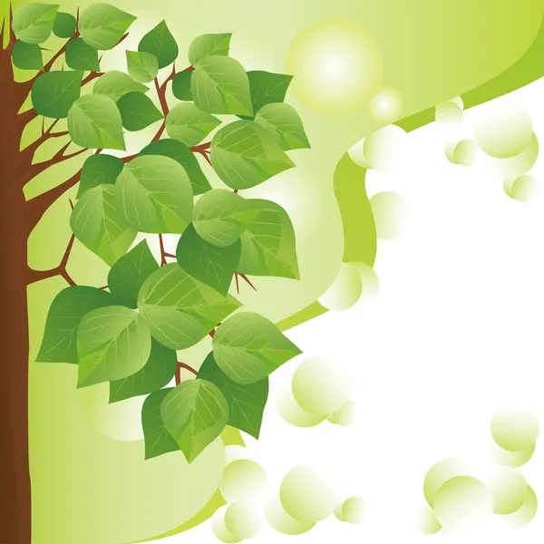 Eco φόντο με το δέντρο. θέση για το κείμενο — Διανυσματικό Αρχείο