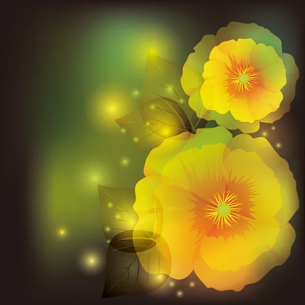 Χαιρετισμό ή πρόσκληση κάρτα με λουλούδι παπαρούνας — Διανυσματικό Αρχείο