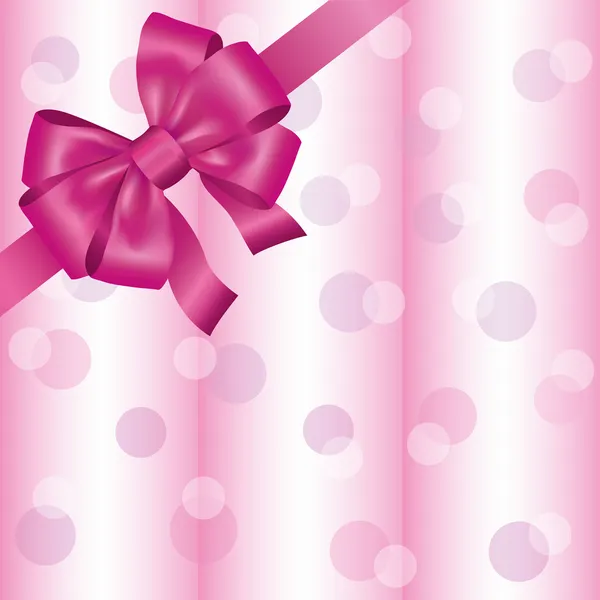 stock vector Light pink background with ribbon and bow