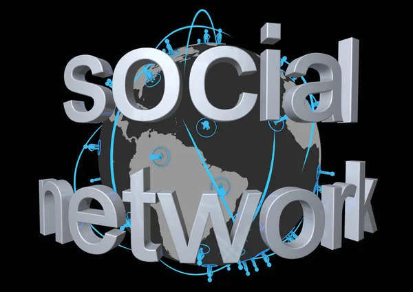 Rede social global — Fotografia de Stock
