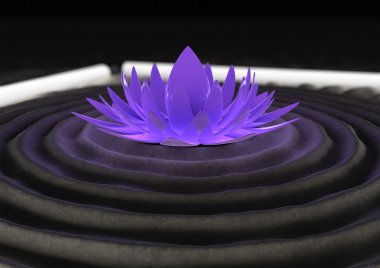 Futuristic zen garden clipart