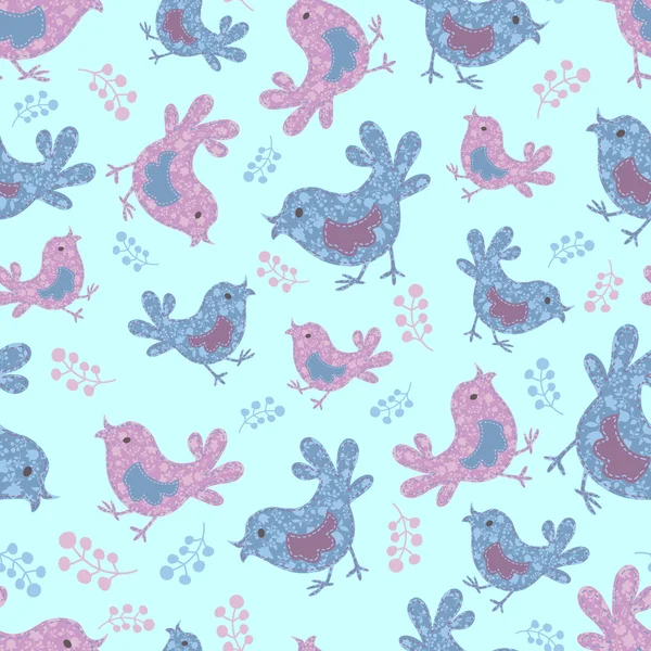 Seamless pattern with birds — Stock Vector