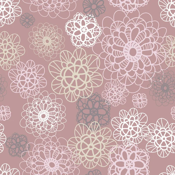 Romantic floral lacy seamless pattern — Stock Vector