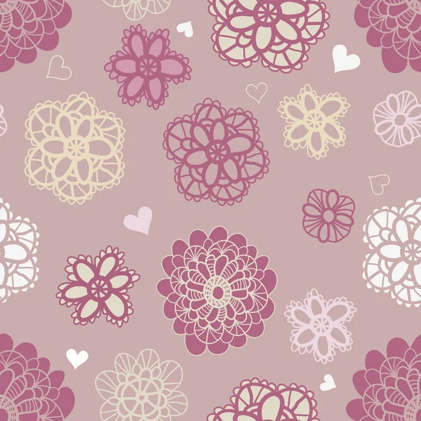 Motif floral romantique sans couture — Image vectorielle