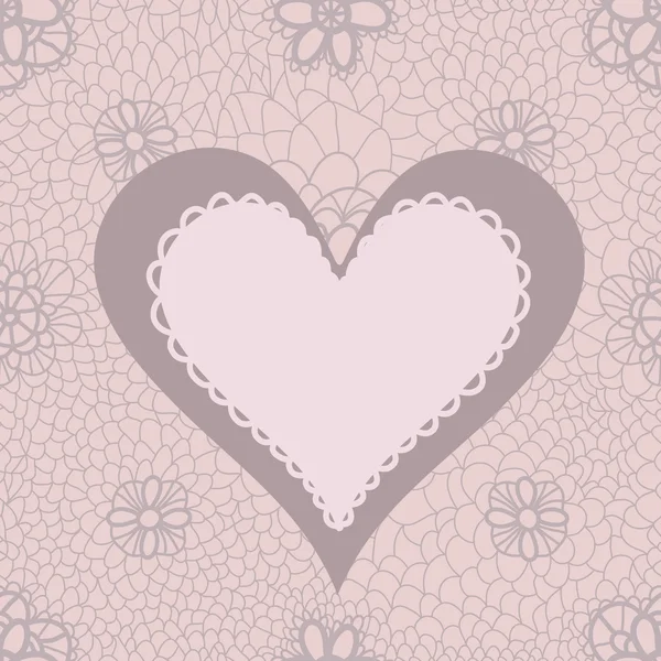 Carte de vœux romantique — Image vectorielle