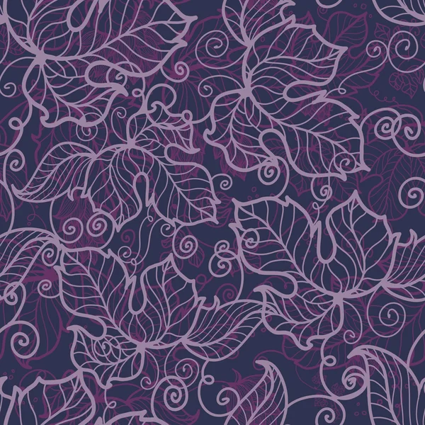 Цветочный бесшовный рисунок в фиолетовых тонах — стоковый вектор