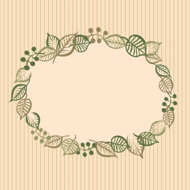 Retro floral vignette clipart