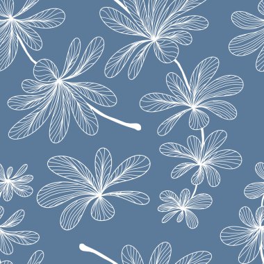 Hand drawn twigs seamless pattern clipart