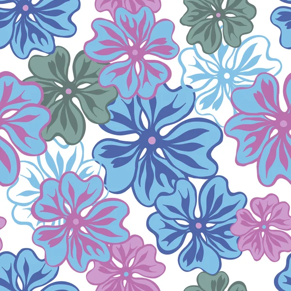Sping blommor seamless mönster — Stock vektor