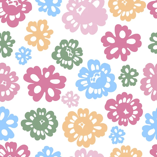 Sping flowers seamless pattern — Stock Vector