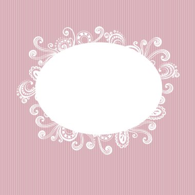 Romantic retro vignette clipart