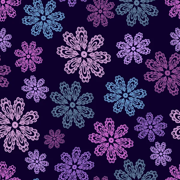 Fleurs en dentelle motif sans couture — Image vectorielle
